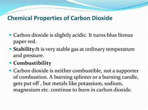 Properties of the Carbon Dioxide Molecule .